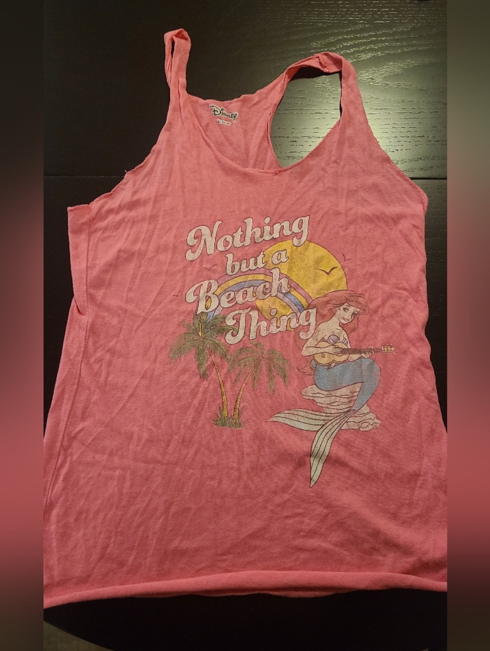 #20 Disney's the Little Mermaid Ariel Hot Topic Pink Tank Beach Thing, Medium - Picture 2 of 5